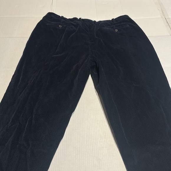 Brooks Brothers Elliot dark navy Pants pockets front back 100 % cotton corduroy - Picture 9 of 12